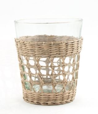 Seagrass wrapped tumbler low
